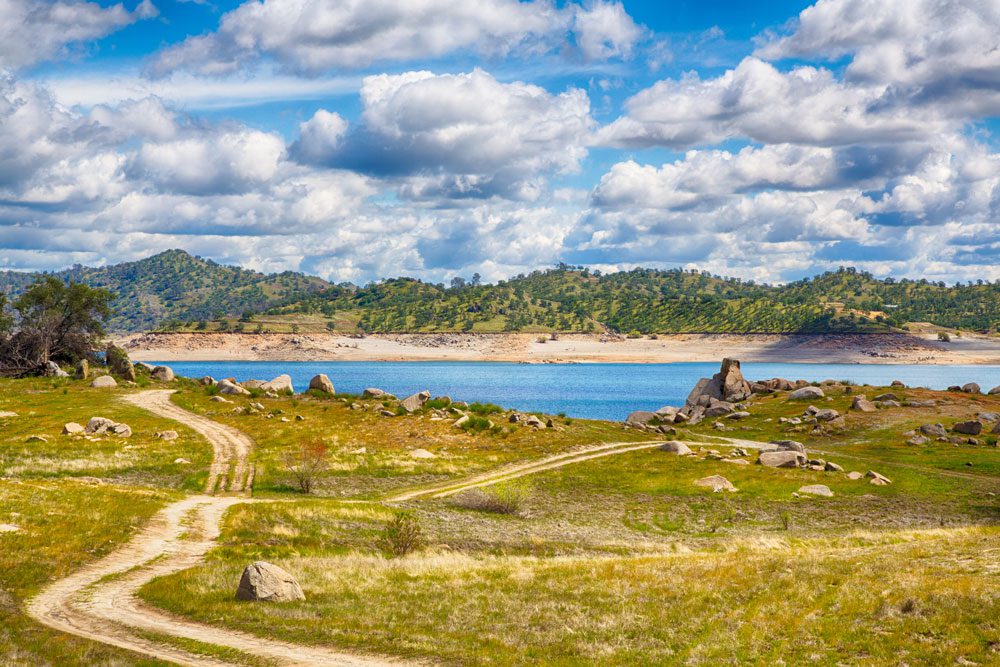 Millerton Lake State Recreation Area in Madera County, California on a beautiful spring day